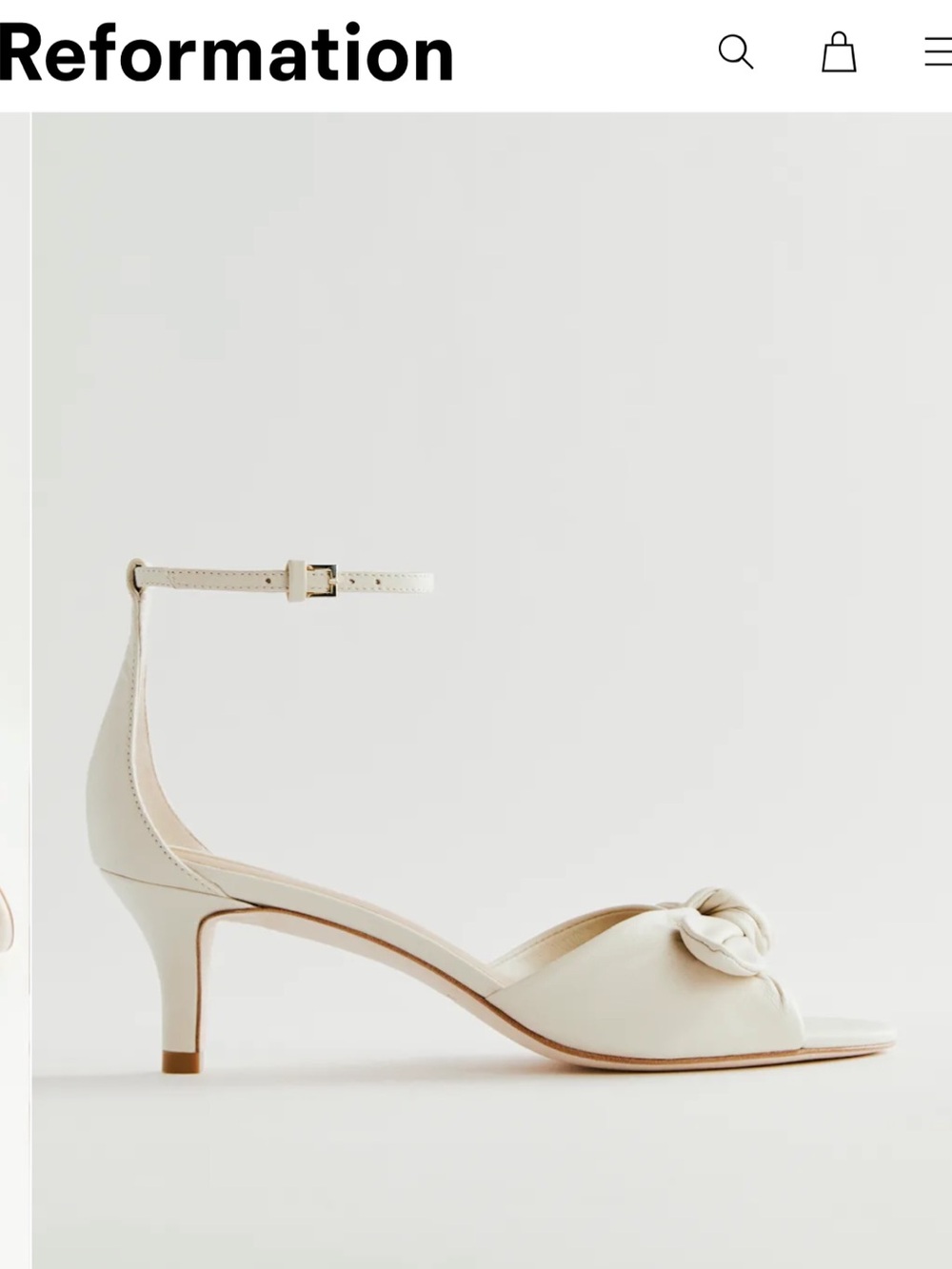 Reformation Sandra Bow Heeled Sandal